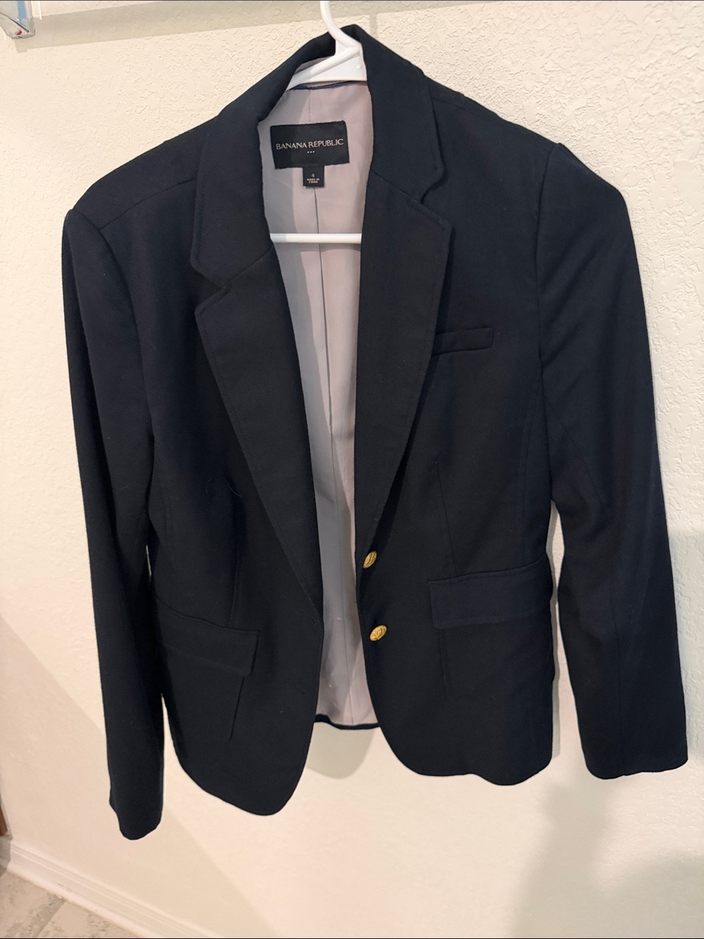 Banana Republic Navy Blazer with Gold Buttons